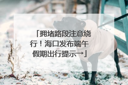 拥堵路段注意绕行！海口发布端午假期出行提示→