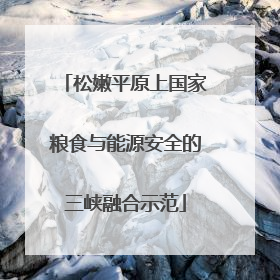 松嫩平原上国家粮食与能源安全的三峡融合示范