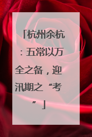 杭州余杭：五常以万全之备，迎汛期之“考”