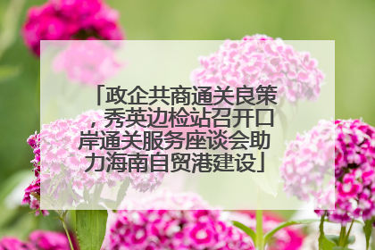 政企共商通关良策，秀英边检站召开口岸通关服务座谈会助力海南自贸港建设