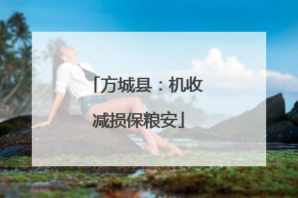 方城县：机收减损保粮安