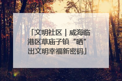 文明社区｜威海临港区草庙子镇“晒”出文明幸福新密码
