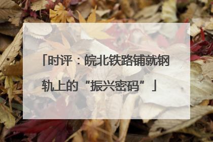 时评：皖北铁路铺就钢轨上的“振兴密码”