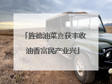 旌德油菜喜获丰收 油香富民产业兴