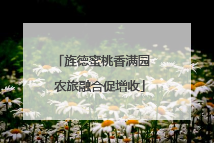 旌德蜜桃香满园 农旅融合促增收