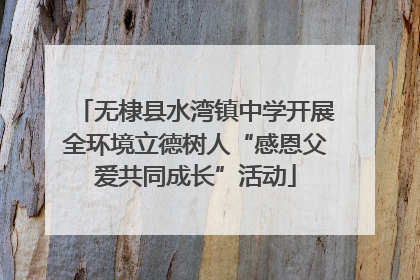 无棣县水湾镇中学开展全环境立德树人“感恩父爱共同成长”活动