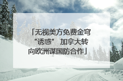 无视美方免费金穹“诱惑” 加拿大转向欧洲谋国防合作