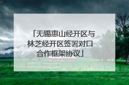 无锡惠山经开区与林芝经开区签署对口合作框架协议