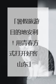 暑假旅游目的地安利！用青春方式打开好客山东