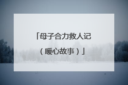 母子合力救人记（暖心故事）