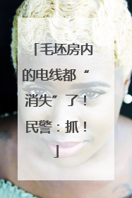 毛坯房内的电线都“消失”了！民警：抓！
