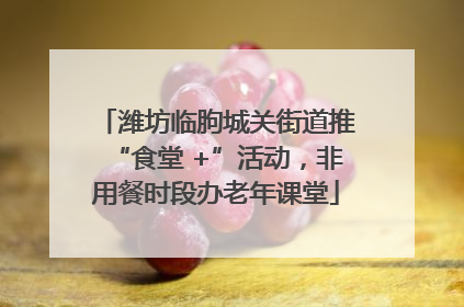 潍坊临朐城关街道推“食堂 +”活动，非用餐时段办老年课堂