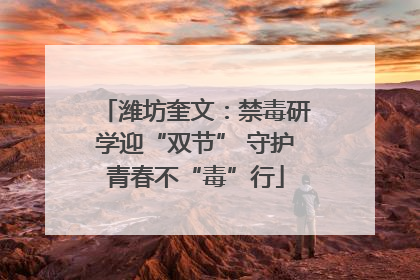 潍坊奎文：禁毒研学迎“双节” 守护青春不“毒”行