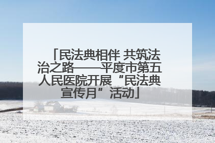 民法典相伴 共筑法治之路——平度市第五人民医院开展“民法典宣传月”活动