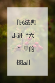 民法典走进“六一”里的校园