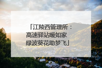 江陵西管理所：高速驿站暖如家 绿波葵花助梦飞