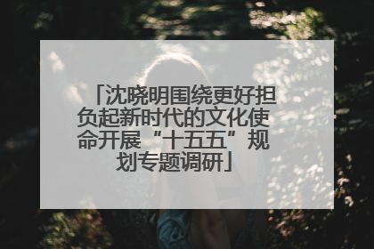 沈晓明围绕更好担负起新时代的文化使命开展“十五五”规划专题调研