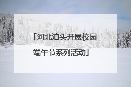 河北泊头开展校园端午节系列活动