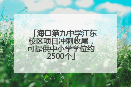 海口第九中学江东校区项目冲刺收尾，可提供中小学学位约2500个