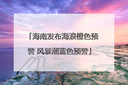 海南发布海浪橙色预警 风暴潮蓝色预警