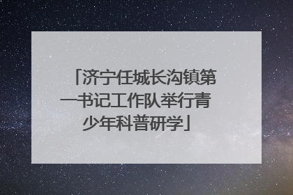 济宁任城长沟镇第一书记工作队举行青少年科普研学