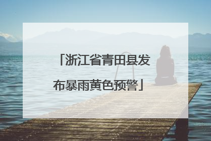 浙江省青田县发布暴雨黄色预警