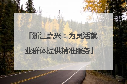 浙江嘉兴：为灵活就业群体提供精准服务
