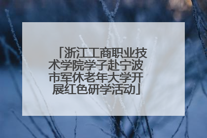 浙江工商职业技术学院学子赴宁波市军休老年大学开展红色研学活动