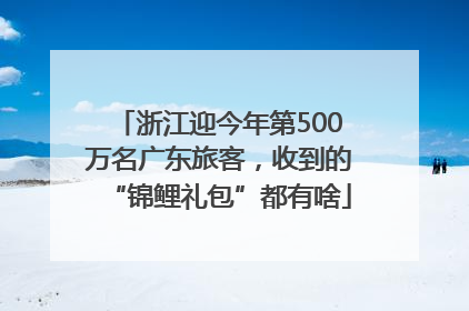 浙江迎今年第500万名广东旅客，收到的“锦鲤礼包”都有啥