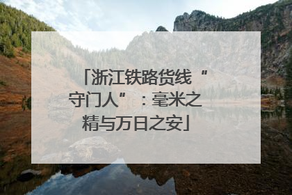 浙江铁路货线“守门人”：毫米之精与万日之安