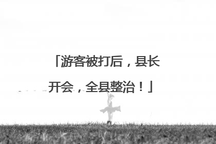 游客被打后，县长开会，全县整治！