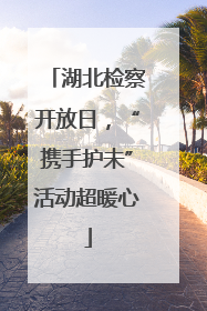 湖北检察开放日，“携手护未”活动超暖心