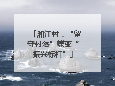 湘江村：“留守村落”蝶变“振兴标杆”