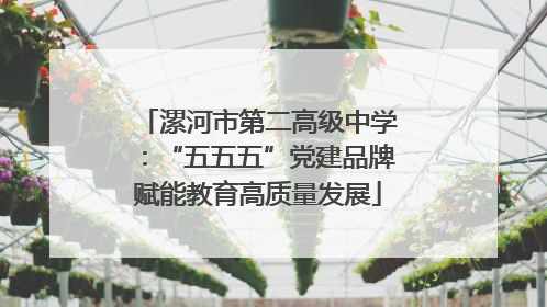 漯河市第二高级中学：“五五五”党建品牌赋能教育高质量发展
