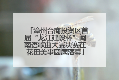 漳州台商投资区首届“龙江建设杯”闽南语歌曲大赛决赛在花田美事圆满落幕
