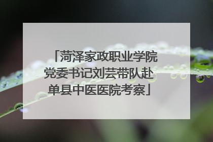 菏泽家政职业学院党委书记刘芸带队赴单县中医医院考察