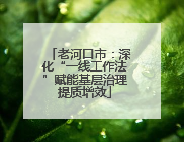 老河口市：深化“一线工作法”赋能基层治理提质增效