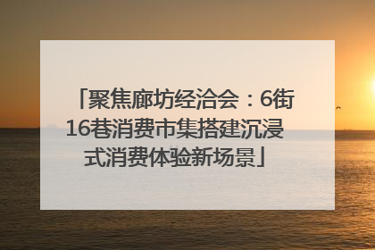 聚焦廊坊经洽会：6街16巷消费市集搭建沉浸式消费体验新场景