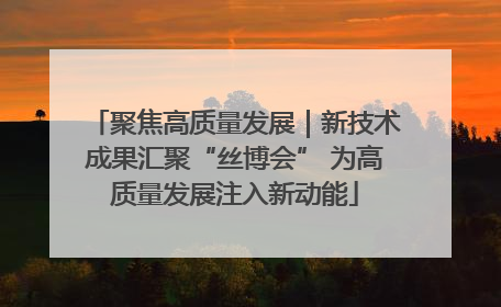 聚焦高质量发展｜新技术成果汇聚“丝博会” 为高质量发展注入新动能