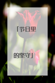 节日里的坚守