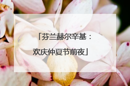 芬兰赫尔辛基：欢庆仲夏节前夜