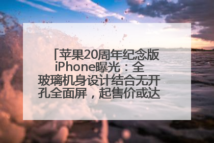 苹果20周年纪念版iPhone曝光：全玻璃机身设计结合无开孔全面屏，起售价或达1.45万人民币
