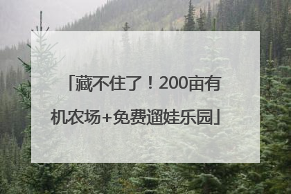 藏不住了！200亩有机农场+免费遛娃乐园