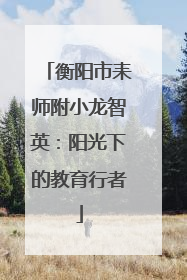 衡阳市耒师附小龙智英：阳光下的教育行者