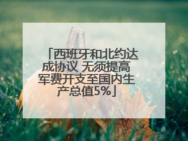 西班牙和北约达成协议 无须提高军费开支至国内生产总值5%