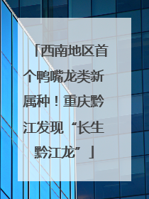 西南地区首个鸭嘴龙类新属种！重庆黔江发现“长生黔江龙”