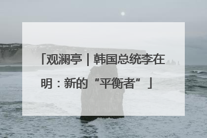 观澜亭｜韩国总统李在明：新的“平衡者”