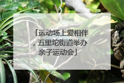 运动场上爱相伴，五里坨街道举办亲子运动会