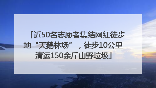 近50名志愿者集结网红徒步地“天鹅林场”，徒步10公里清运150余斤山野垃圾