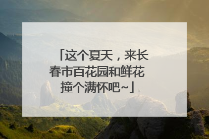 这个夏天，来长春市百花园和鲜花撞个满怀吧~